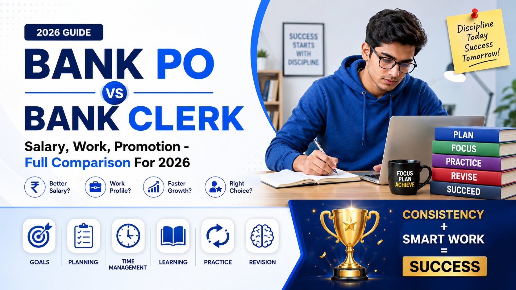 Bank PO vs Bank Clerk: Salary, Work, Promotion – Full Comparison For 2026